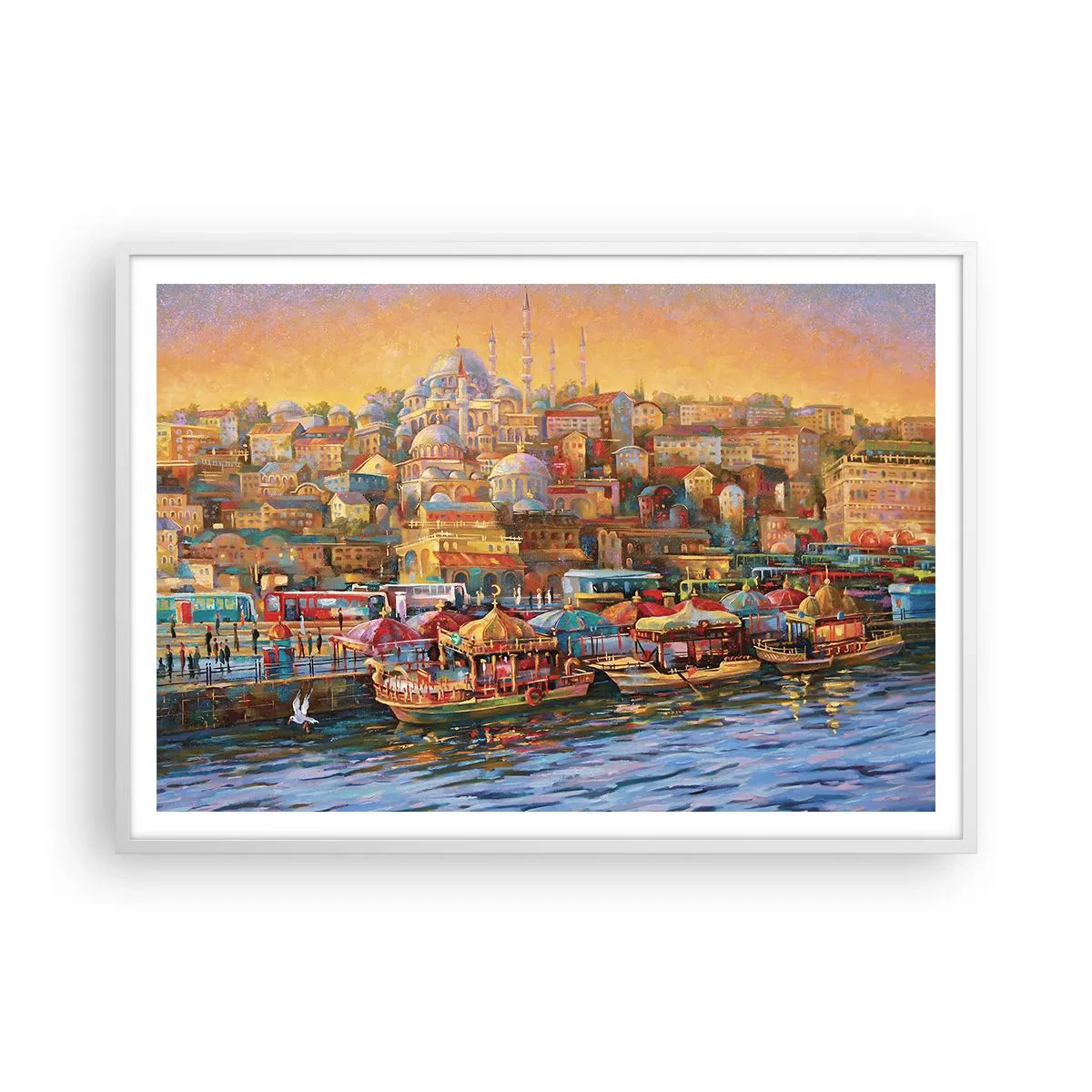 Poster in white frmae - Istanbul Story - 100x70 cm
