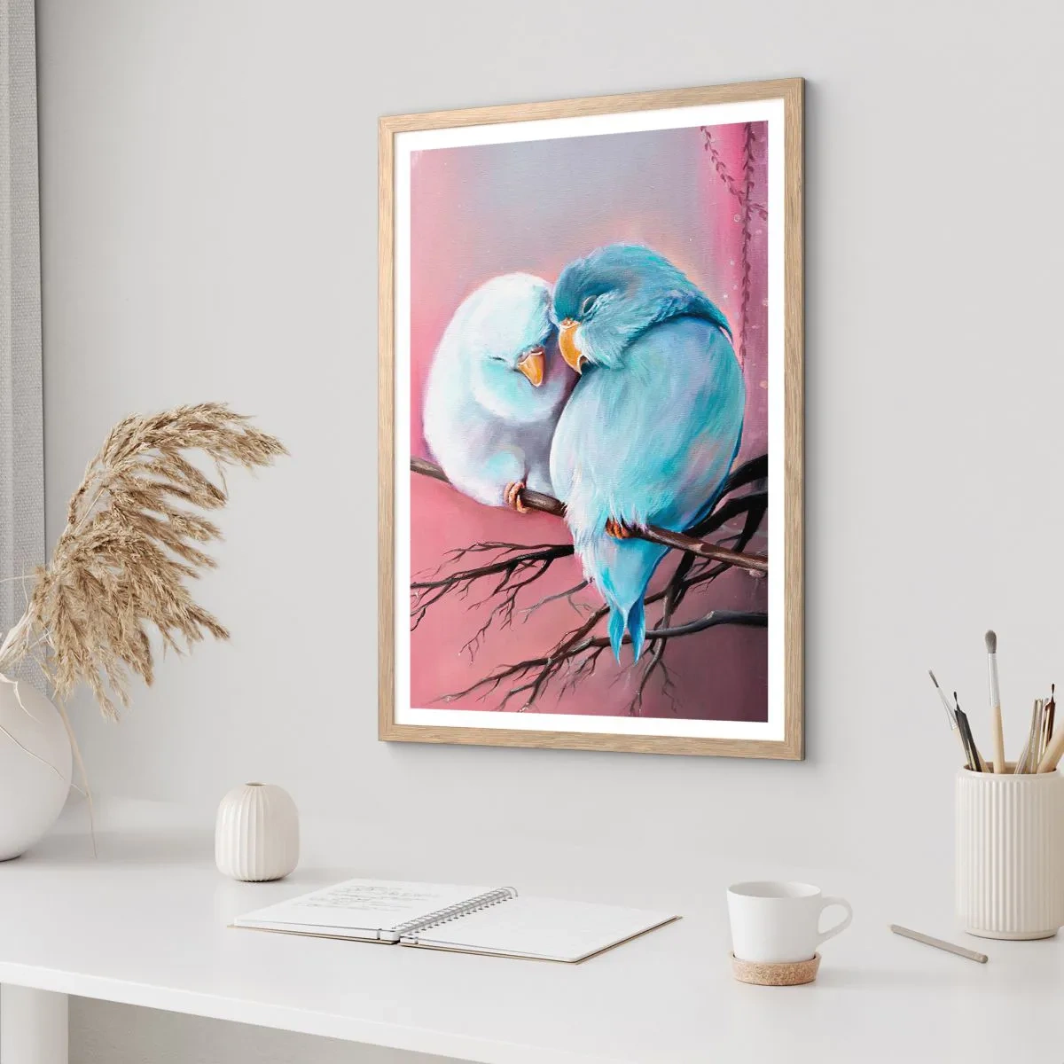 Poster in light oak frame - What Can We Add? - 40x50 cm