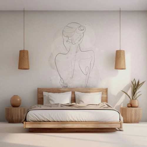 Photo Wallpaper Premium Canvas - Like a Sensitive Instrument - Woman, Body, Graphics - 450x315 cm