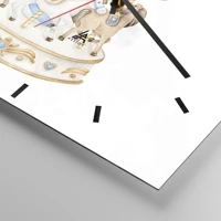 Clock face with lines
