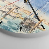 Clock face with lines