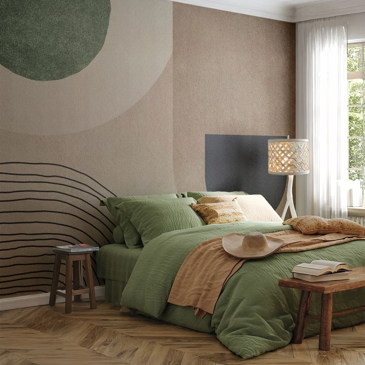 Photo Wallpaper Premium Sand - Gentleness of an Oval - Minimalism, Piece, Abstraction - 250x175 cm