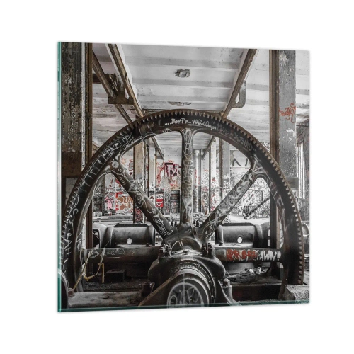 Glass picture - Secret Life of a Factory - 40x40 cm