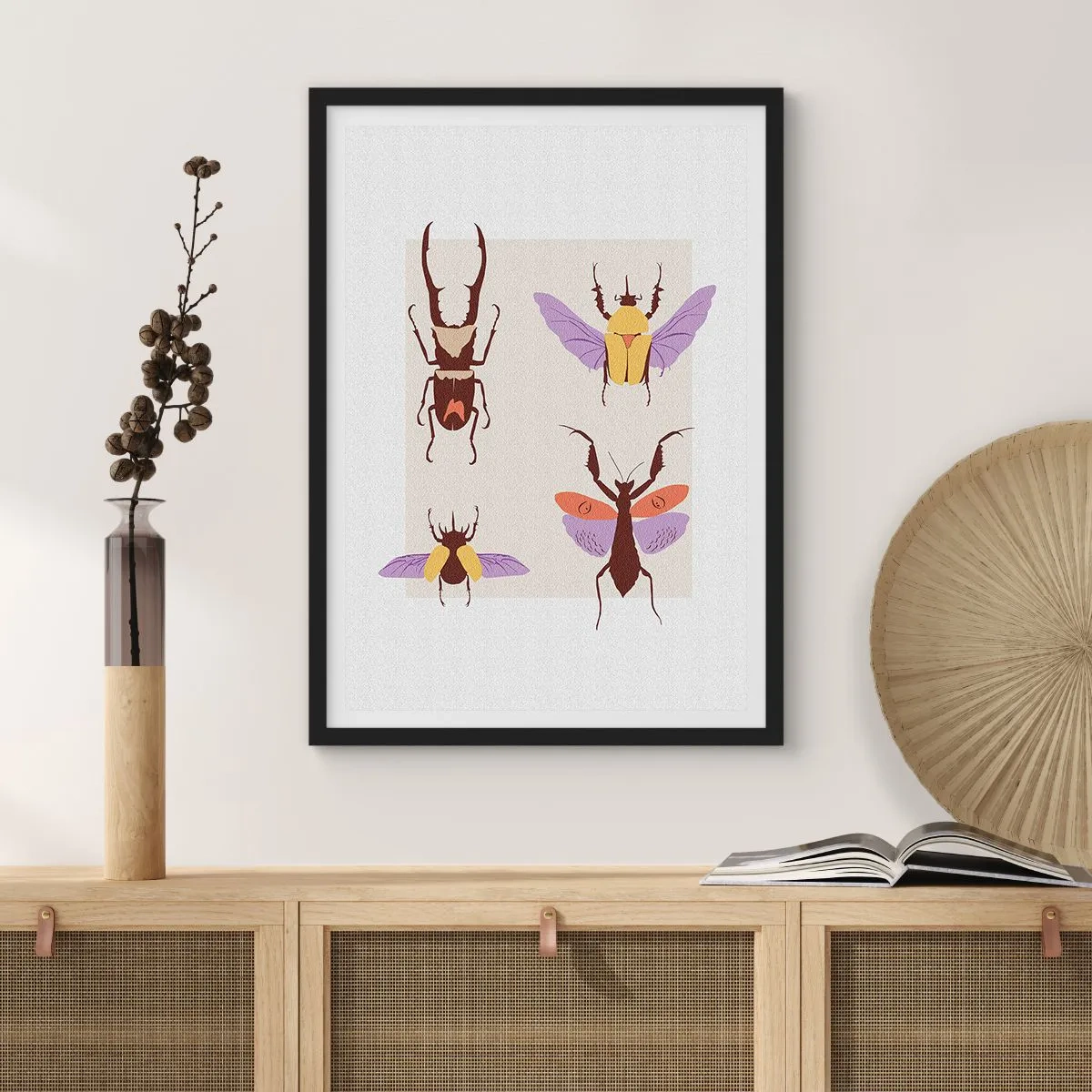 Poster in black frame - World of Insects - 61x91 cm