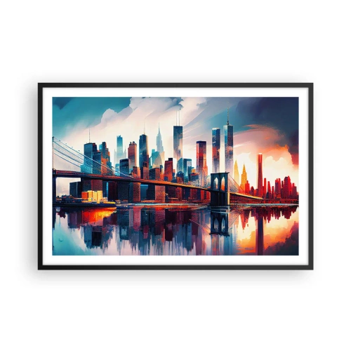 Poster in black frame - Fabulous New York - 91x61 cm