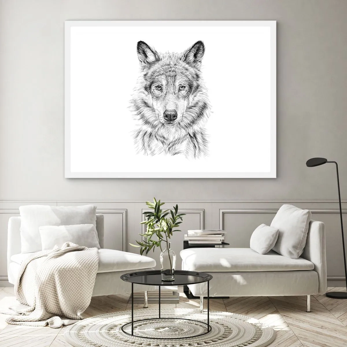 Poster in white frmae - Born Leader - 40x30 cm