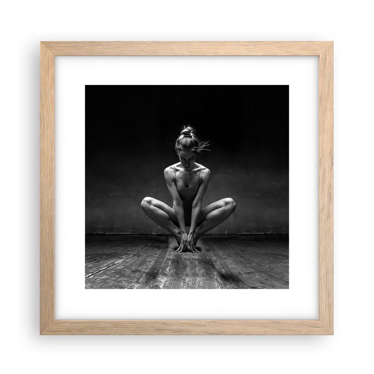 Poster in light oak frame - Concentration of Dancing Energy - 30x30 cm
