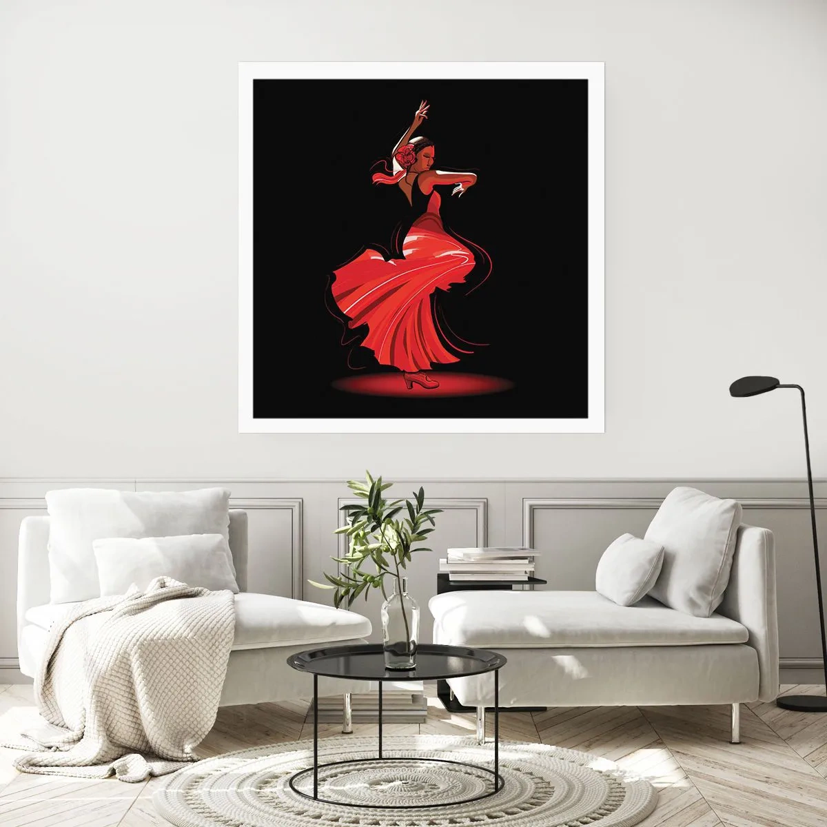Poster - Fiery Spirit of Flamenco - 50x50 cm