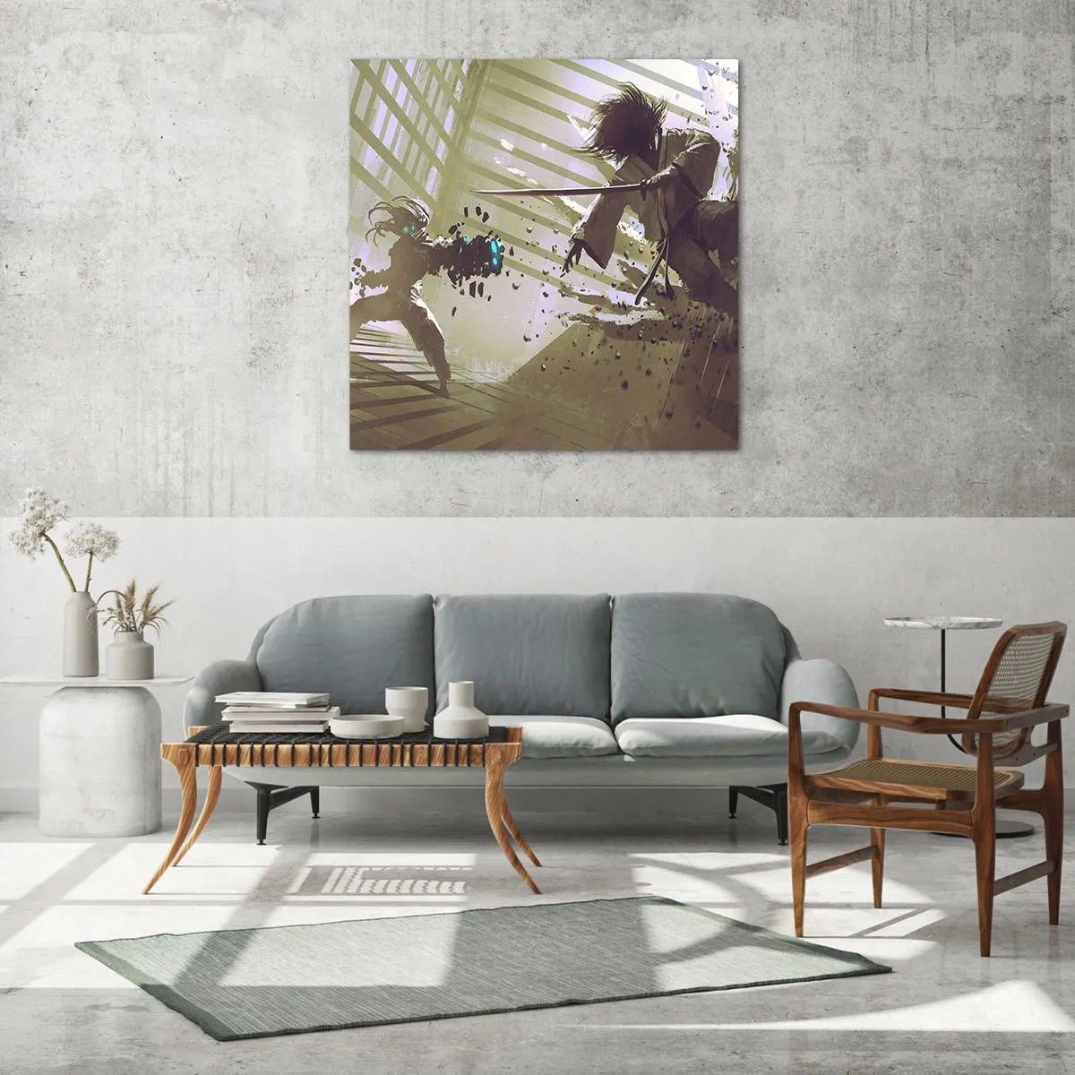 Glass picture - You Too Can Be a Samurai - 30x30 cm