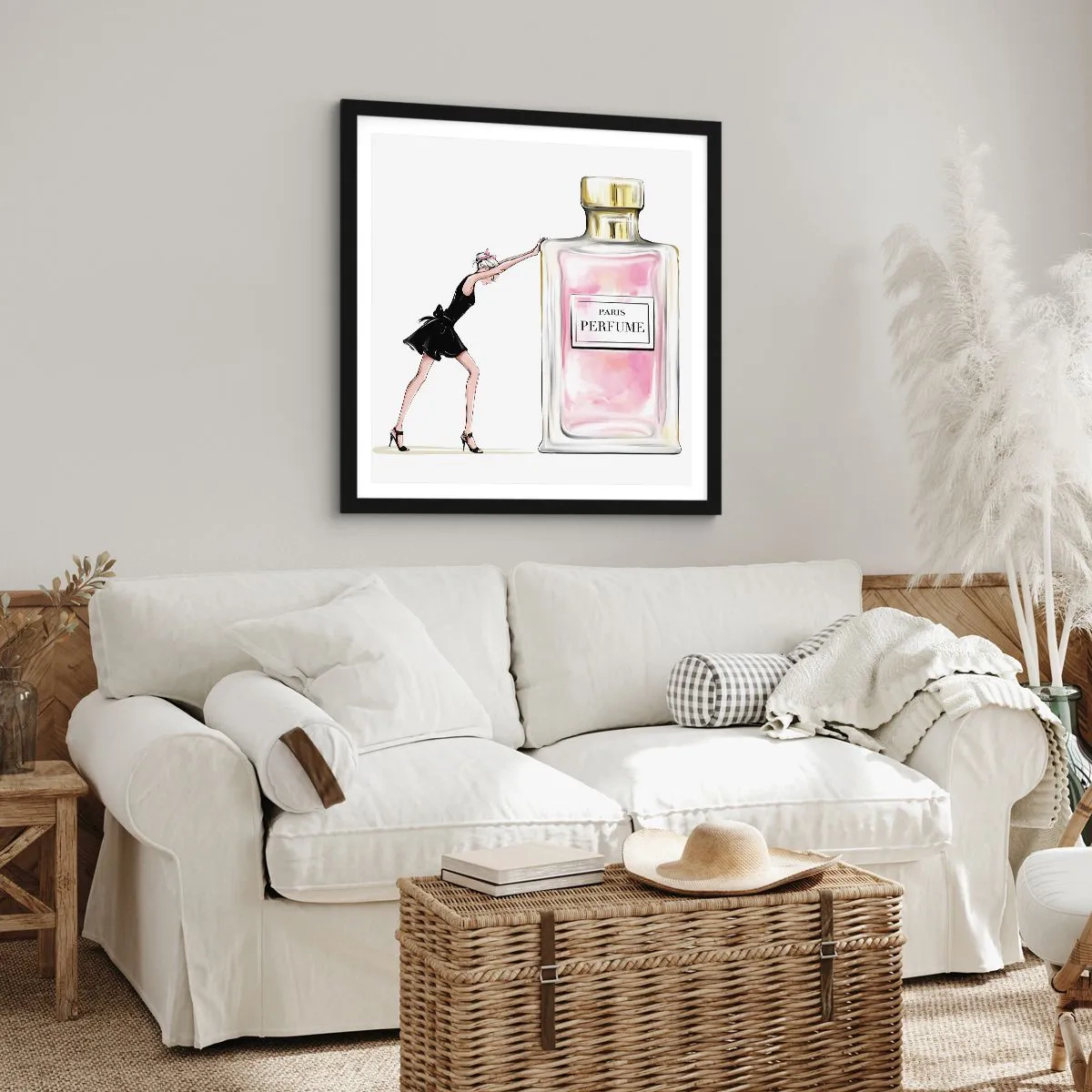 Poster in black frame - The Essence of Womanhood - 40x40 cm