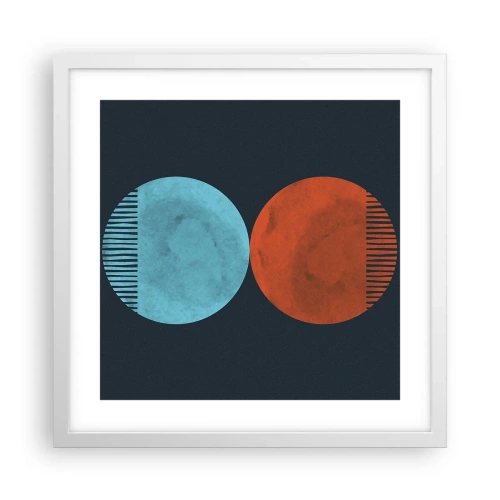 Poster in white frmae - Only Geometry? - 40x40 cm