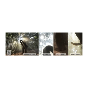 Photo Wallpaper Sample Standard Eco - Under a Lucky Star - Landscape, Elephant, Jungle - 100x30 cm