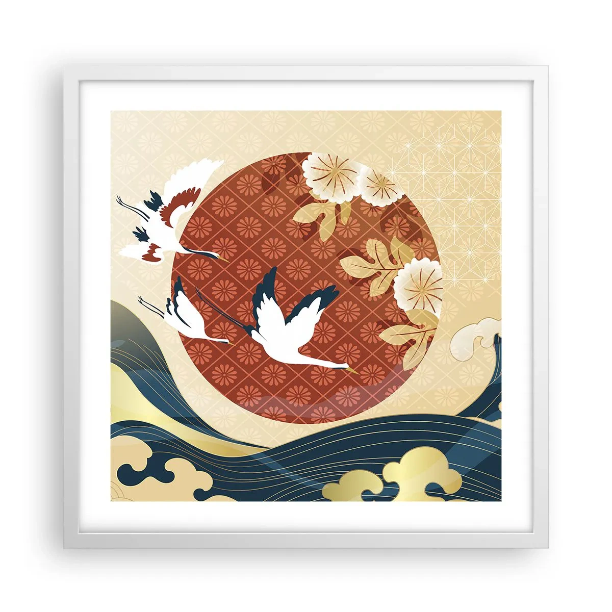 Poster in white frmae - Japanese Tale - 50x50 cm