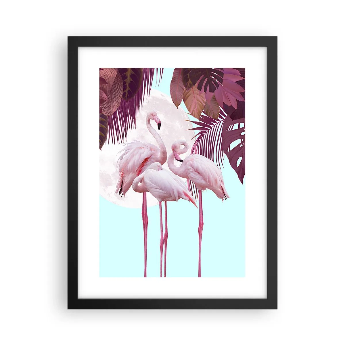 Poster in black frame - Three Bird Graces - 30x40 cm