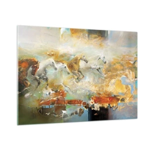 Glass picture - Gallopping through the World - 100x70 cm
