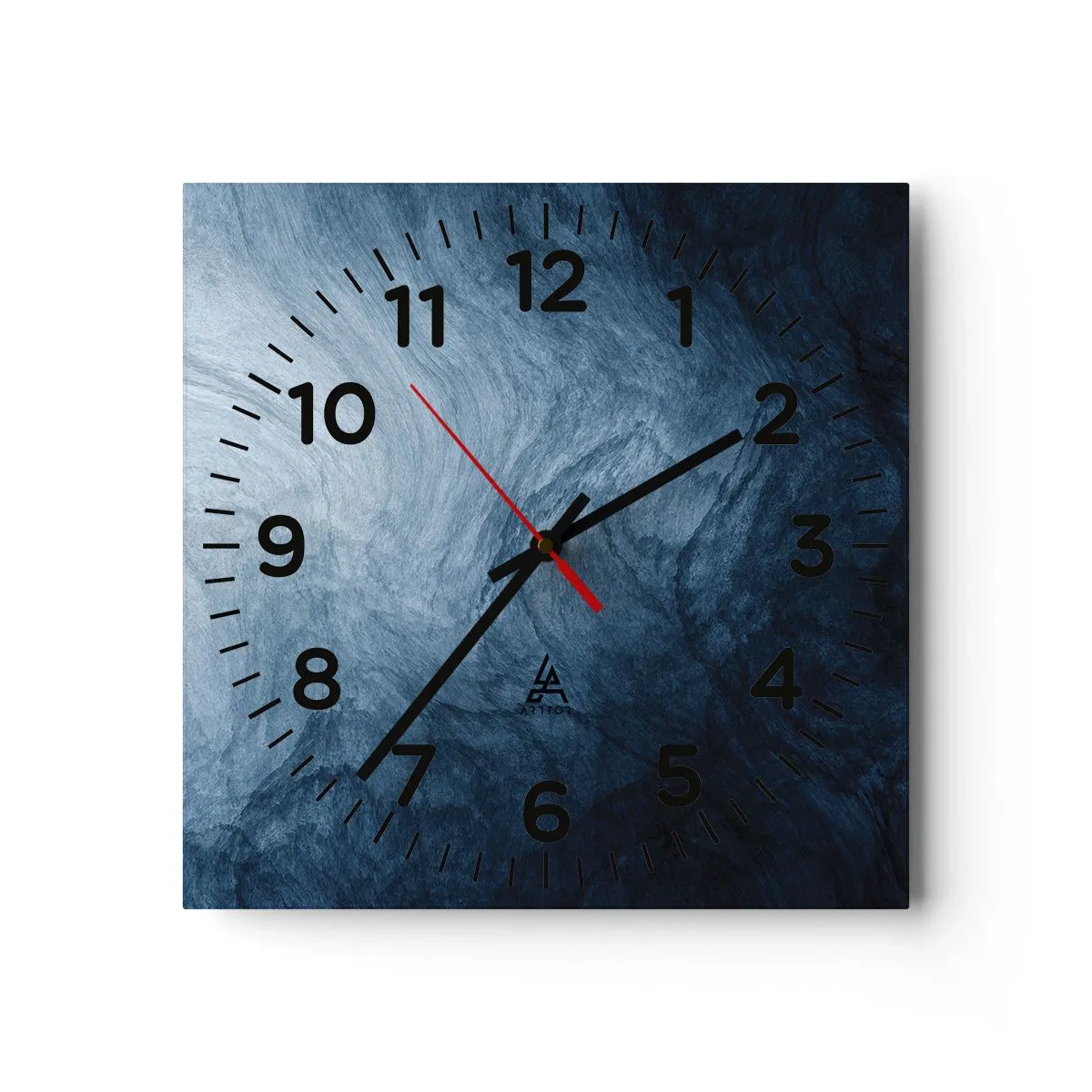 Wall clock - Clock on glass - Going Deep - 30x30 cm