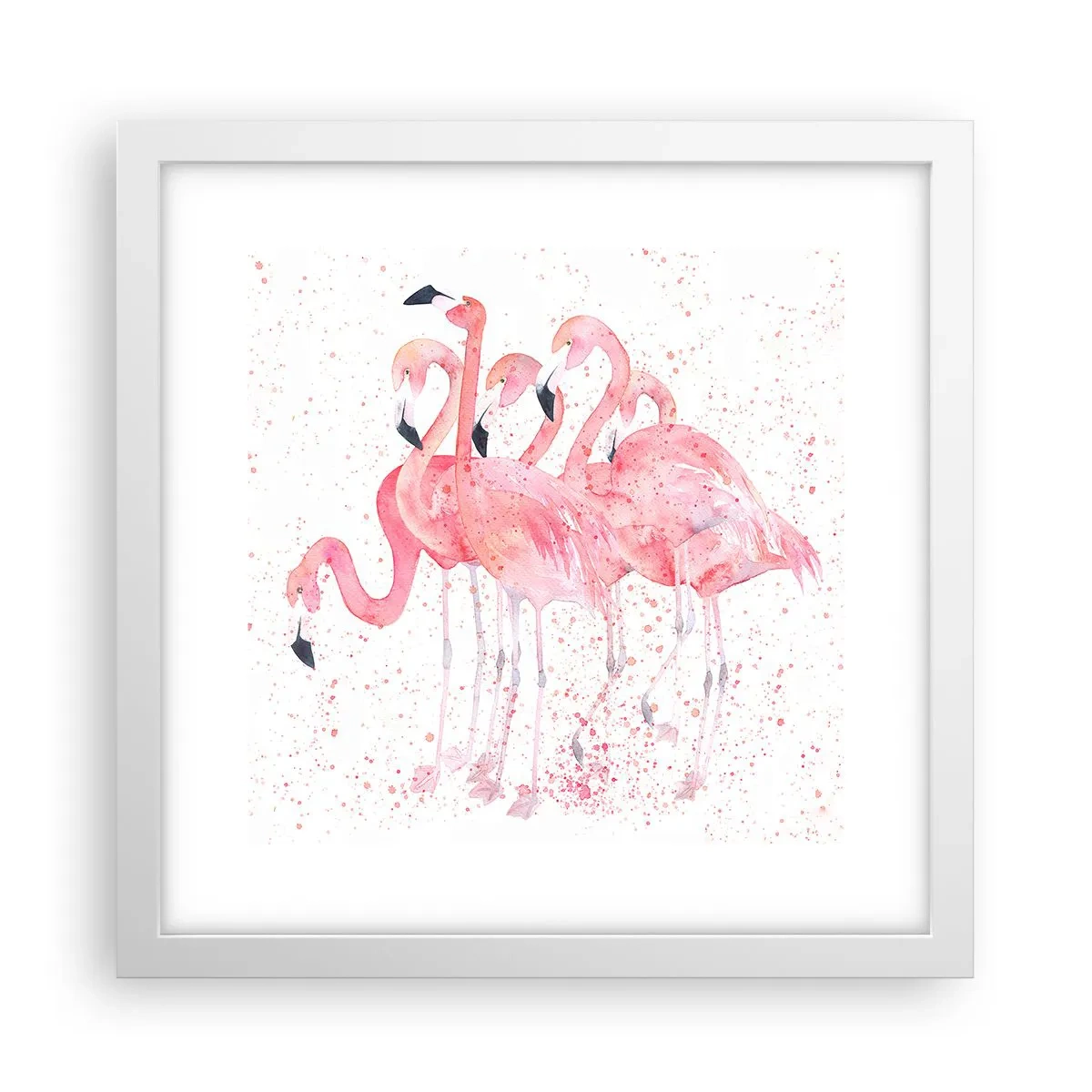 Poster in white frmae - Pink Power - 30x30 cm