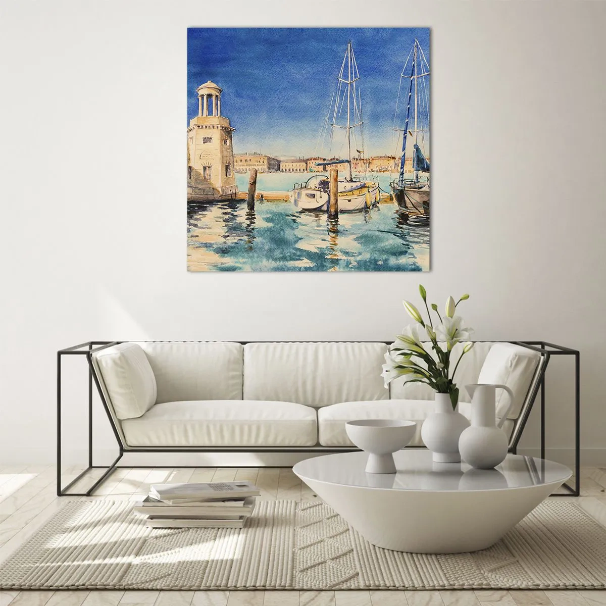 Glass picture - Sunny Lagoon - 60x60 cm