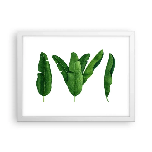 Poster in white frmae - Green Symmetry - 40x30 cm