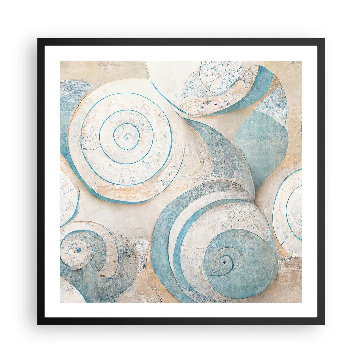 Poster in black frame - What Does a Shell Hide? - 60x60 cm