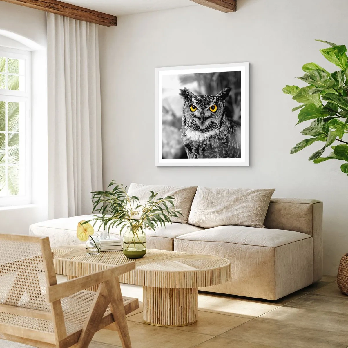 Poster in white frmae - Nothing Can Hide - 30x30 cm