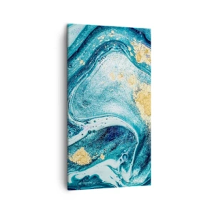 Canvas picture - Blue Whirl - 45x80 cm