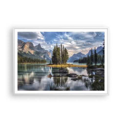 Poster in white frmae - By Big and Clear Waters - 100x70 cm