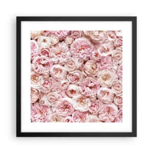 Poster in black frame - Decked with Roses - 40x40 cm