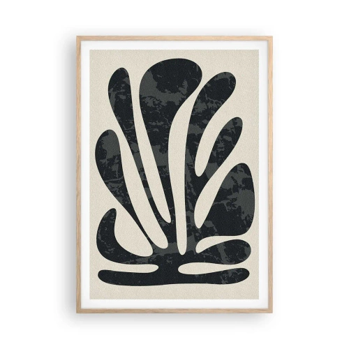Poster in light oak frame - Multi-Finger Abstract - 70x100 cm