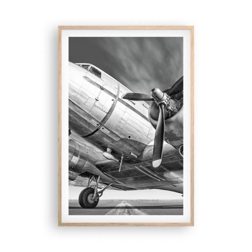 Poster in light oak frame - Always Ready to Fly - 61x91 cm