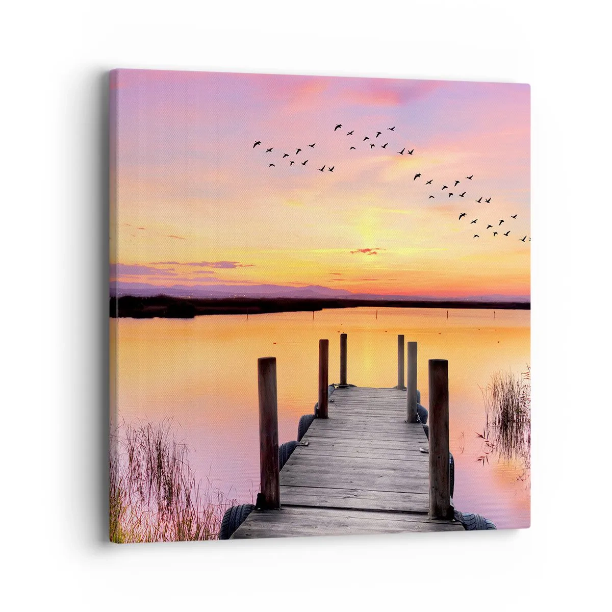 Canvas picture - Violet Quiet Dawn - 40x40 cm