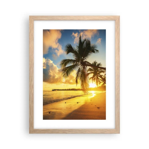 Poster in light oak frame - Caribbean Dream - 30x40 cm