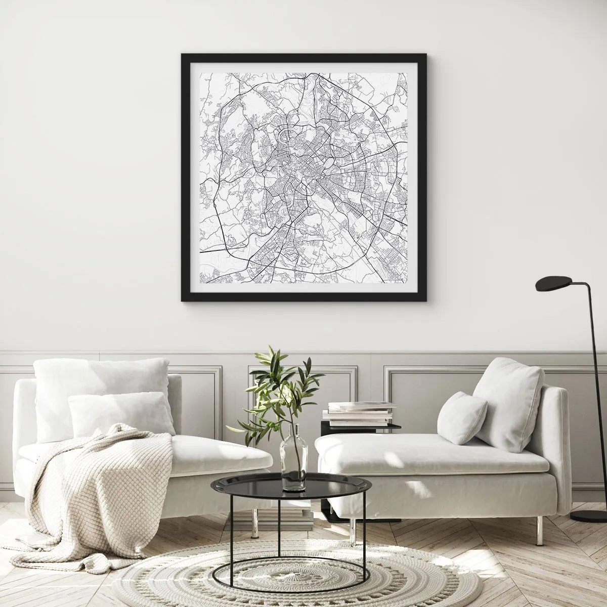 Poster in black frame - Roman Circle - 60x60 cm