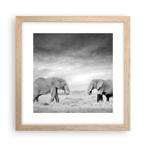 Poster in light oak frame - Grey Is Beautiful - 30x30 cm