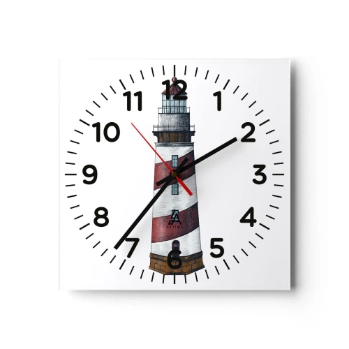 Wall clock - Clock on glass - Always on Guard - 40x40 cm