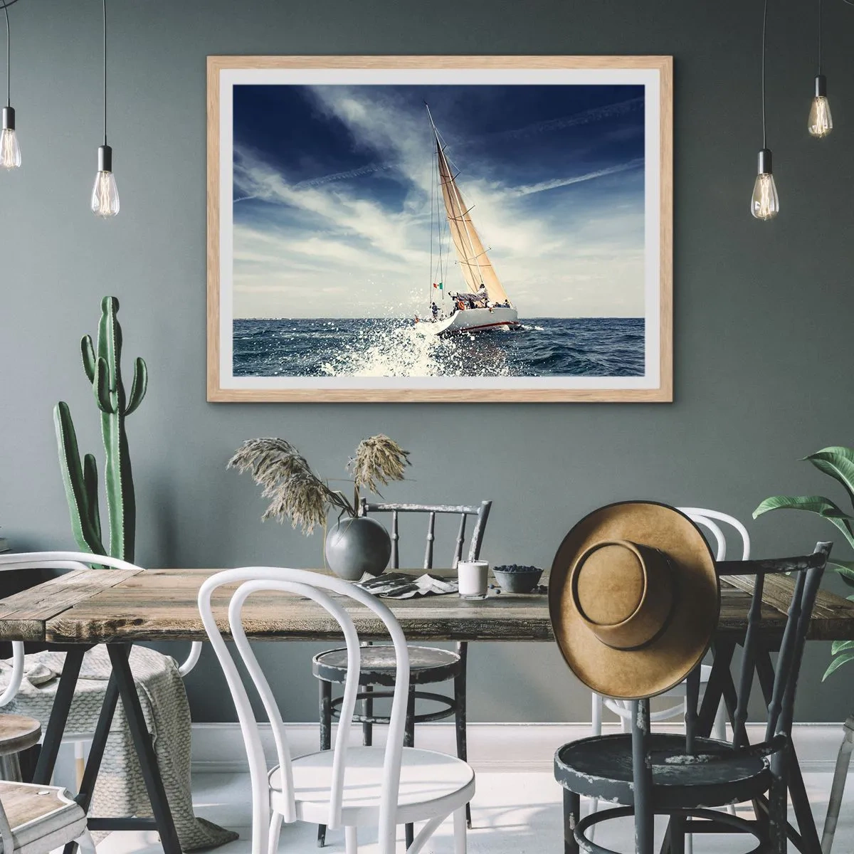 Poster in light oak frame - They Won't Catch Us - 100x70 cm