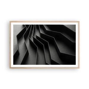 Poster in light oak frame - Spacial Order - 91x61 cm