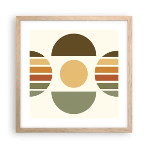 Poster in light oak frame - In the Colours of Soli - 40x40 cm