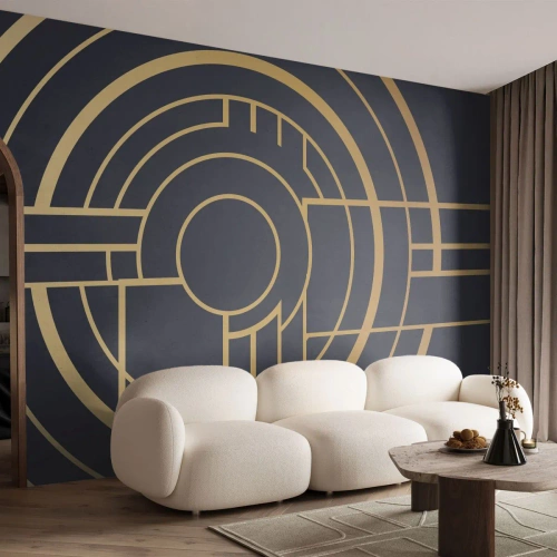 Photo Wallpaper Premium Sand - Tour of Things - Abstraction, Piece, Graphics - 200x140 cm