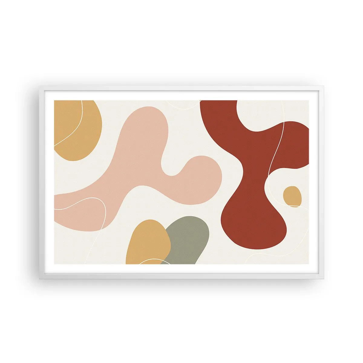 Poster in white frmae - Doodles - 91x61 cm