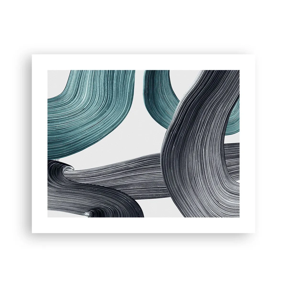 Poster - Emerald and Black Trails - 50x40 cm