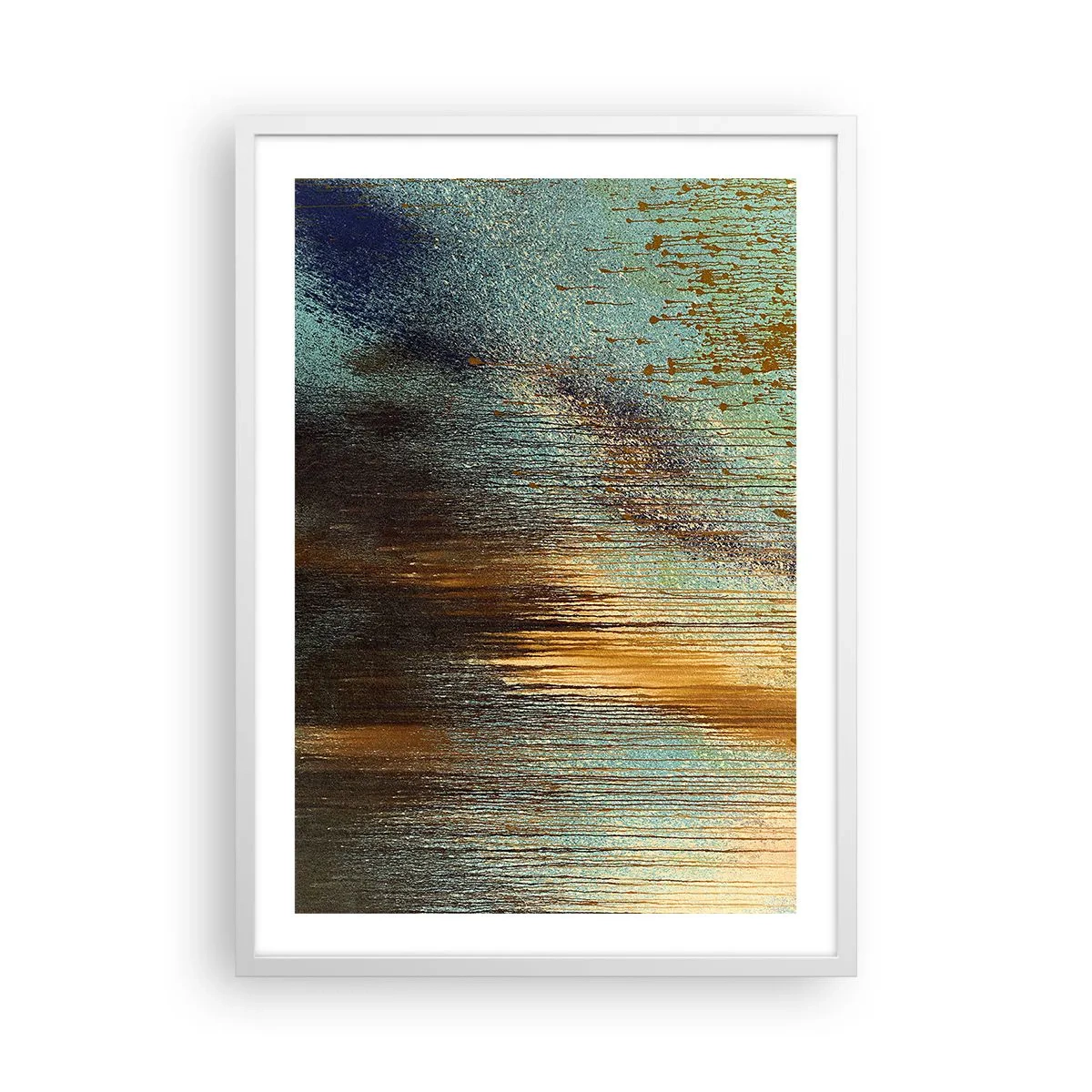 Poster in white frmae - Non-accidental Colourful Composition - 50x70 cm