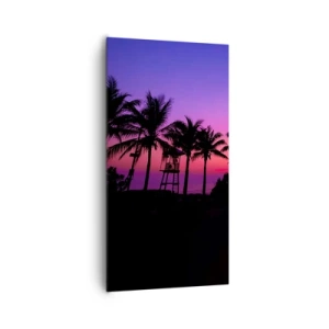 Canvas picture - Evening under the Palms - 65x120 cm