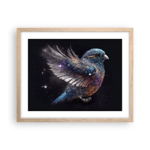 Poster in light oak frame - Diamond Sparrow - 50x40 cm
