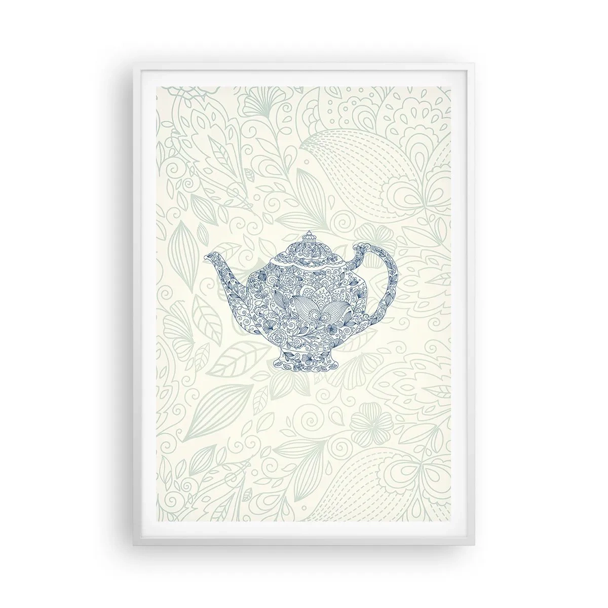 Poster in white frmae - Charm of Tea - 70x100 cm