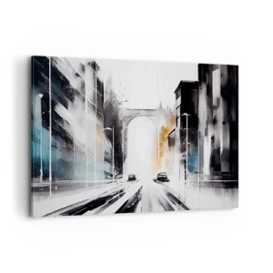 Canvas picture - Study of a City: Architecture and Movement - 100x70 cm