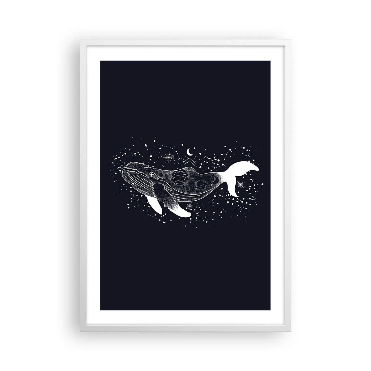 Poster in white frmae - In the Ocean of Universe - 50x70 cm