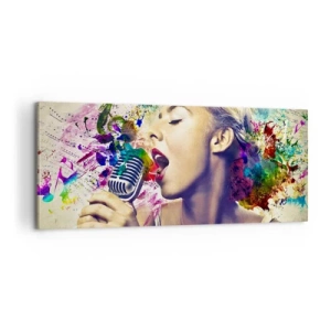 Canvas picture - Painting the World with One's Voice - 100x40 cm