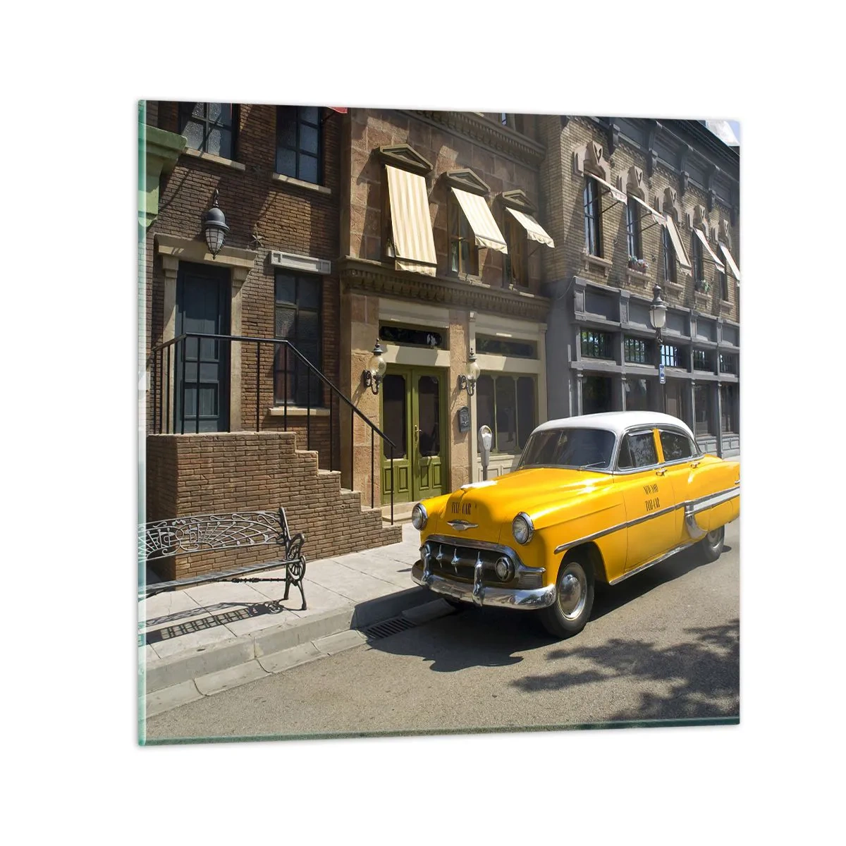 Glass picture - Long Time Ago in America - 50x50 cm