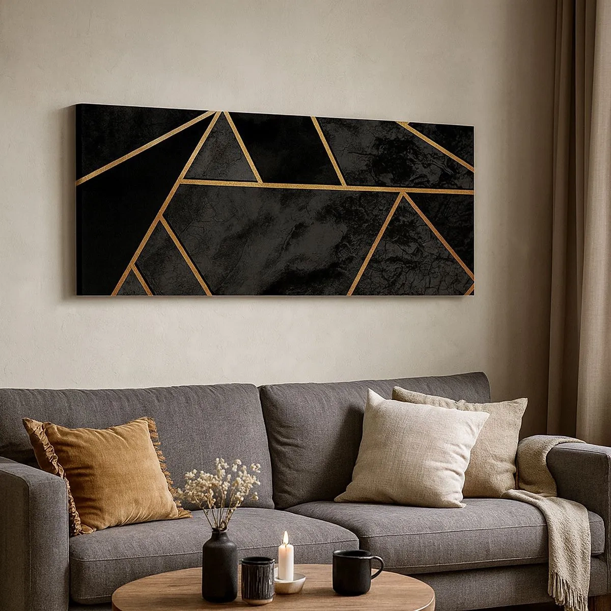 Canvas picture - Darkness and Brighness - 100x40 cm